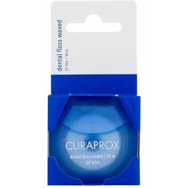 Curaprox, nić dentystyczna woskowana DF834, 50m, 1 sztuka