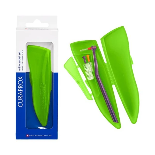 Curaprox Ortho Pocket Set, kieszonkowy zestaw ortodontyczny, 1 sztuka