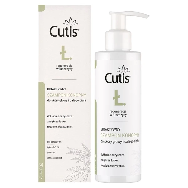 Cutis Ł-Łuszczyca, szampon bioaktywny konopny + CBD, 200ml