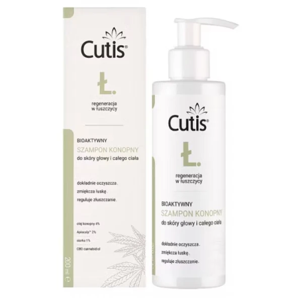 Cutis Ł-Łuszczyca, szampon bioaktywny konopny + CBD, 200ml