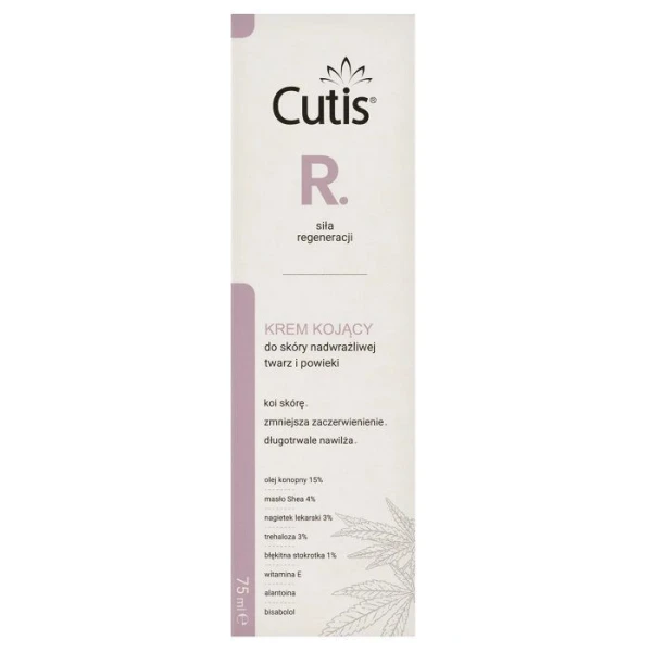 Cutis R, siła regeneracji, krem kojący do skóry nadwrażliwej twarzy i powiek, od 1 miesiąca życia, 75ml