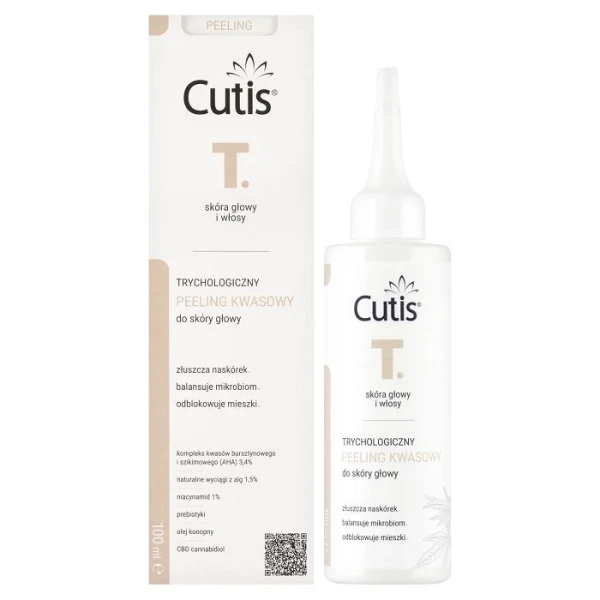 Cutis T, trychologiczny peeling kwasowy do skóry głowy, 100ml