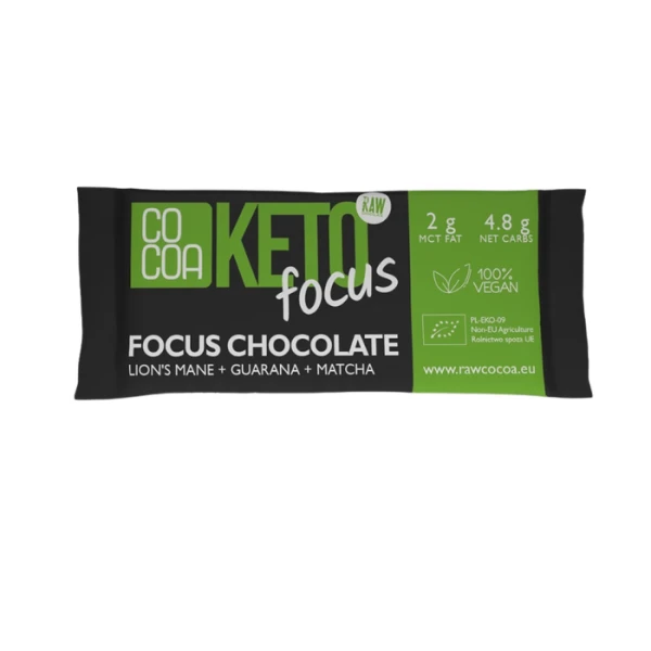 Cocoa Keto Focus, czekolada, bio, 40g