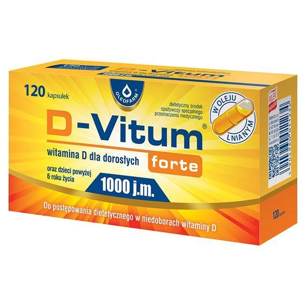 D-Vitum Forte 1000 j.m., 120 kapsułek