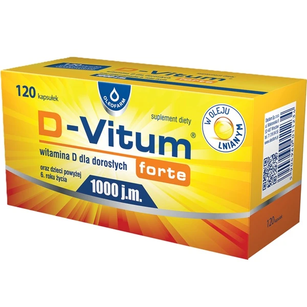 D-Vitum Forte 1000 j.m., 120 kapsułek