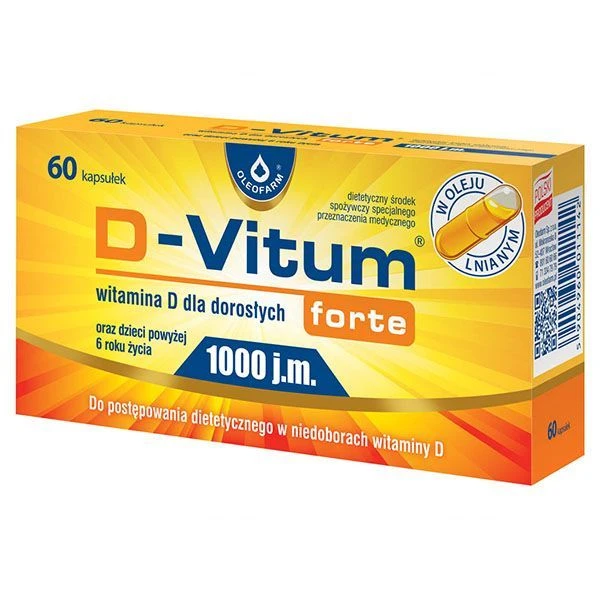 D-Vitum forte 1000j.m., 60 kapsułek