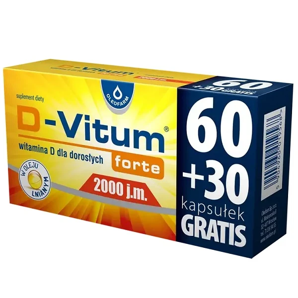 D-Vitum Forte 2000 j.m., 90 kapsułek