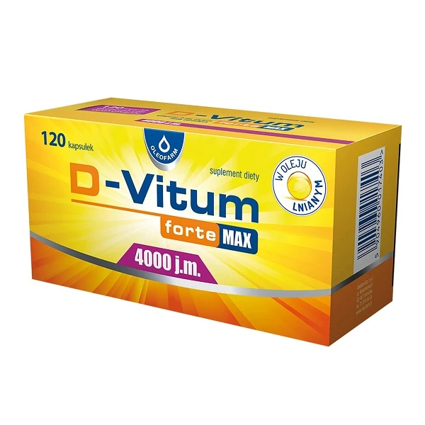 D-Vitum Forte Max 4000 j.m., 120 kapsułek