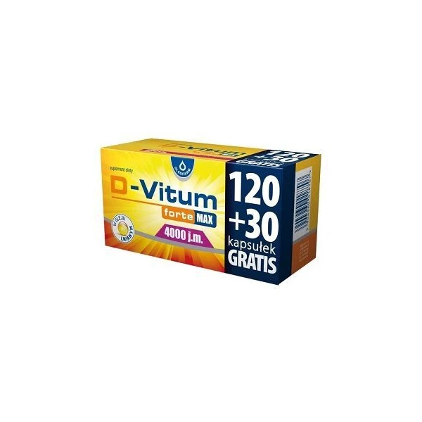 D-Vitum Forte Max 4000 j.m., 150 kapsułek