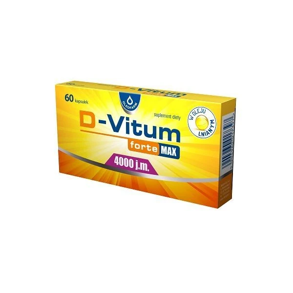 D-Vitum Forte Max 4000 j.m., 60 kapsułek