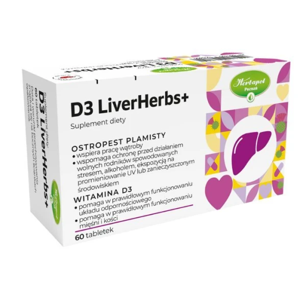 D3 LiverHerbs+, 60 tabletek