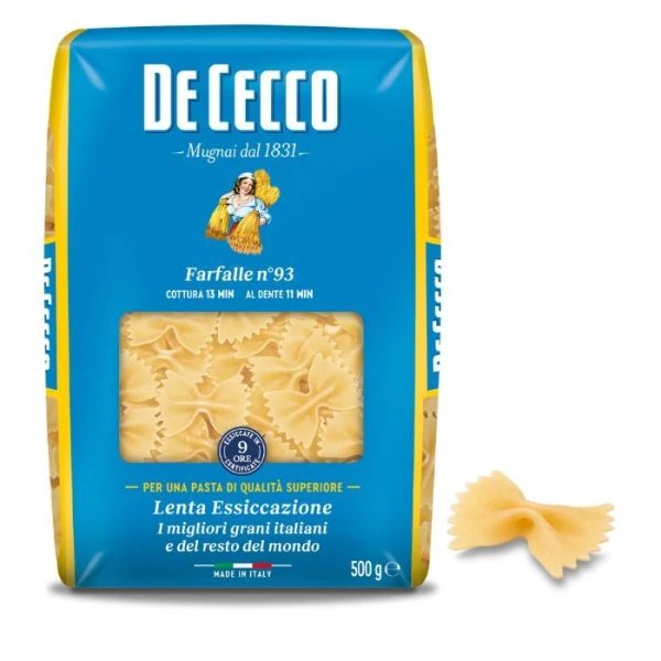 De Cecco, włoski makaron Farfalle n°93, 500g