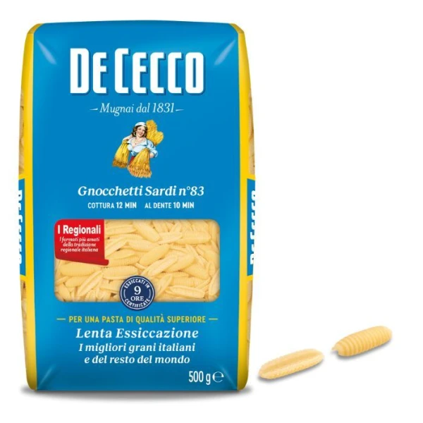 De Cecco, włoski makaron Gnocchetti Sardi n°83, 500g