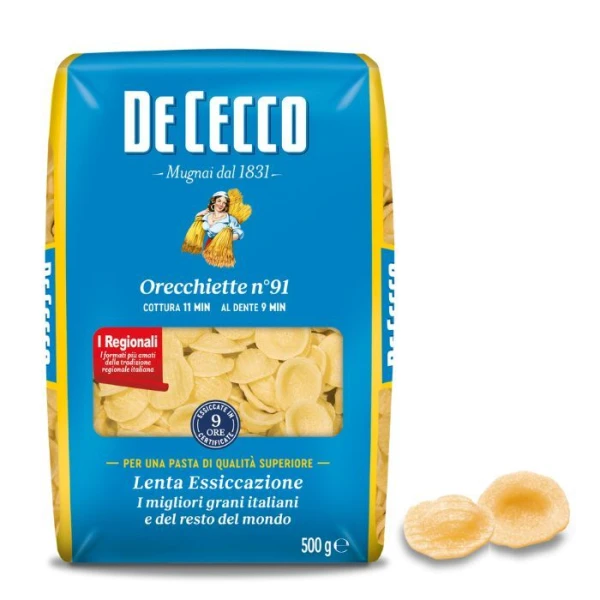 De Cecco, włoski makaron Orecchiette n°91, 500g