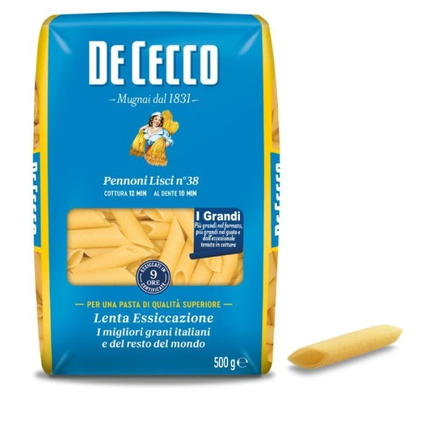 De Cecco, włoski makaron Pennoni Lisci n°38, 500g