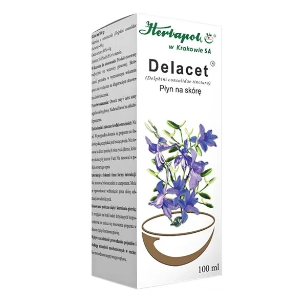 Delacet 834mg/ml, płyn do stosowania na skórę, 100g