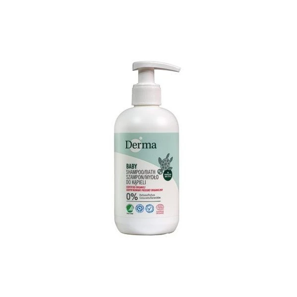 Derma Eco Baby, szampon i mydło do kąpieli, od 1 dnia życia, 250ml