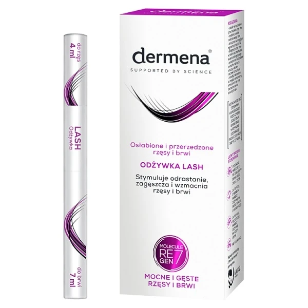 Dermena Lash Care, odżywka stymulująca odrastanie rzęs i brwi, 11ml