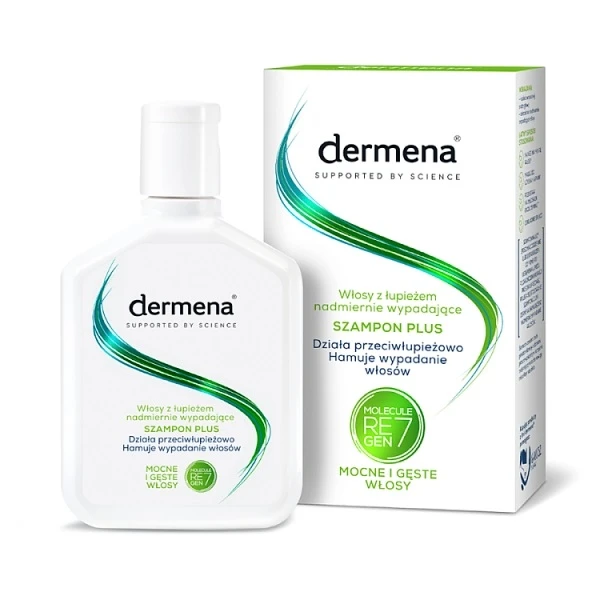 Dermena Hair Care Plus, szampon przeciwłupieżowy, hamujący wypadanie włosów, 200ml