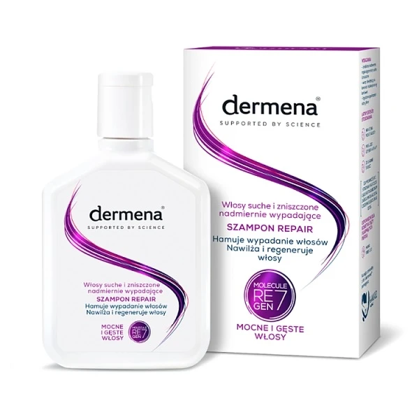 Dermena Hair Care Repair, szampon do włosów suchych, nadmiernie wypadających, 200ml