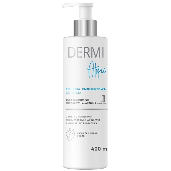 Dermi Atopic, emulsja emolientowa do mycia, skóra atopowa, od 1 dnia życia, 400ml