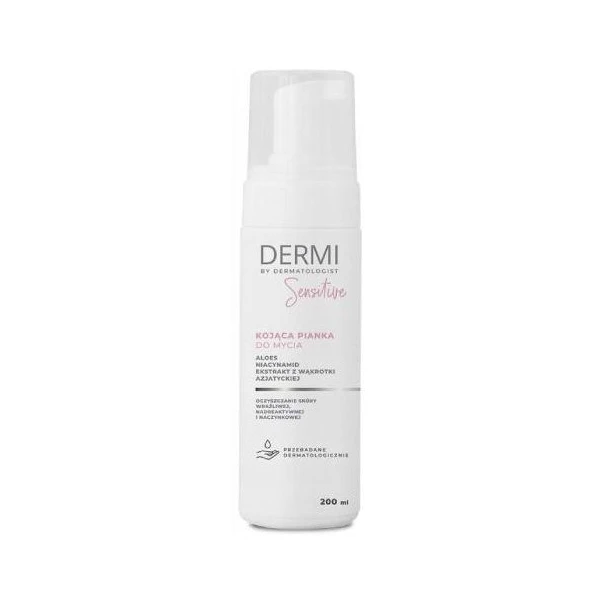 Dermi Sensitive, kojąca pianka do mycia, skóra wrażliwa i naczynkowa, 150ml