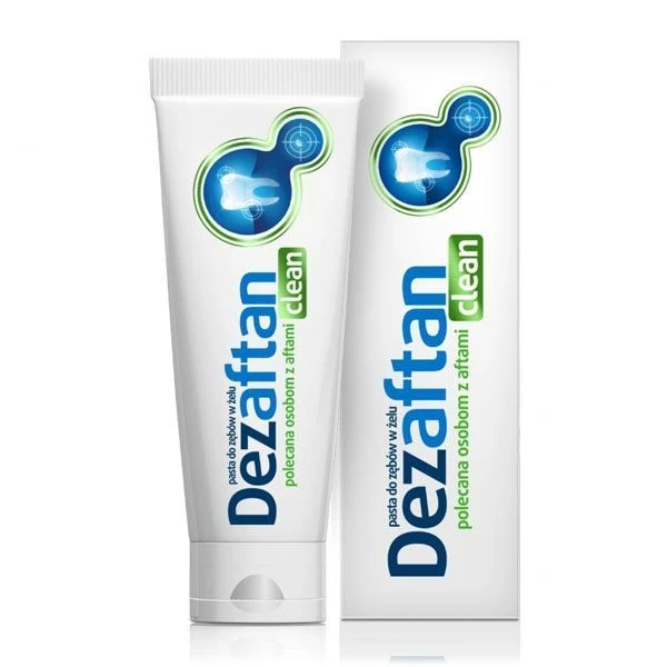 Dezaftan Clean, pasta do zębów w żelu, dla osób z aftami, 75ml