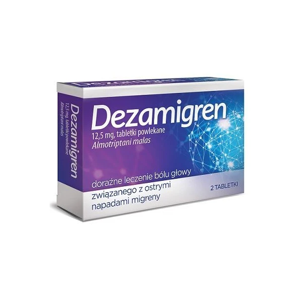 Dezamigren 12,5mg, 2 tabletki