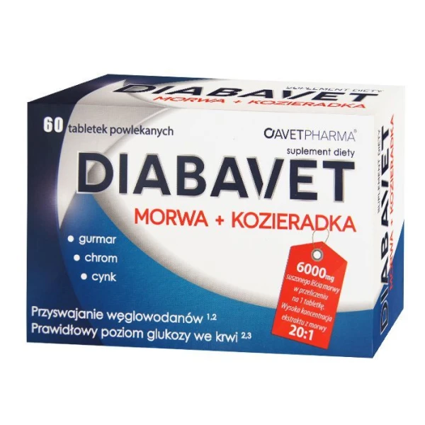 [DATA - 2026-11-30] Diabavet Morwa + Kozieradka, 60 tabletek