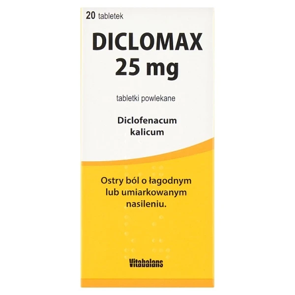 Diclomax 25mg, 20 tabletek