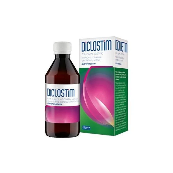 Diclostim 0,74mg/ml, roztwór do płukania gardła i jamy ustnej, 150ml