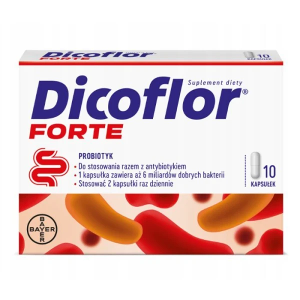 Dicoflor Forte, po 3 roku życia, 10 kapsułek image