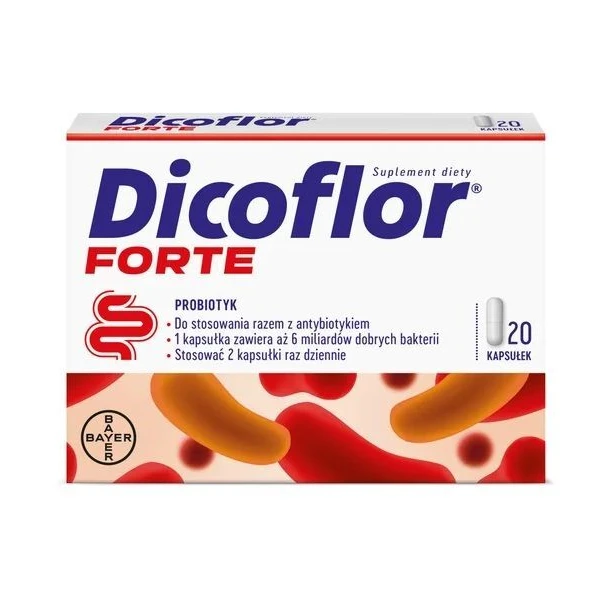 Dicoflor Forte, po 3 roku życia, 20 kapsułek image