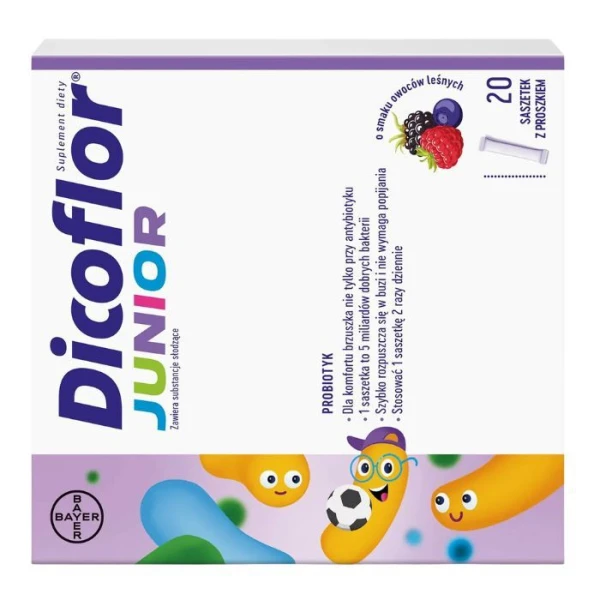 Dicoflor Junior, proszek, smak owoców leśnych, 20 saszetek