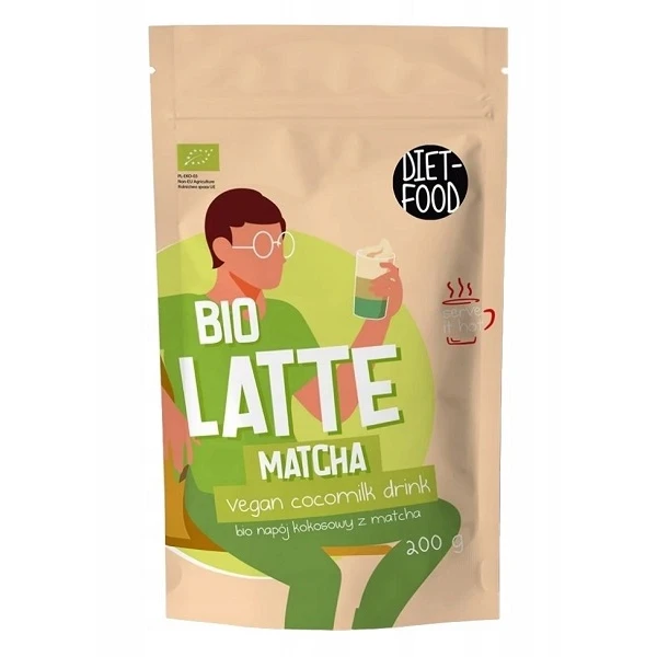 Diet Food, Matcha Latte Bio, 200g