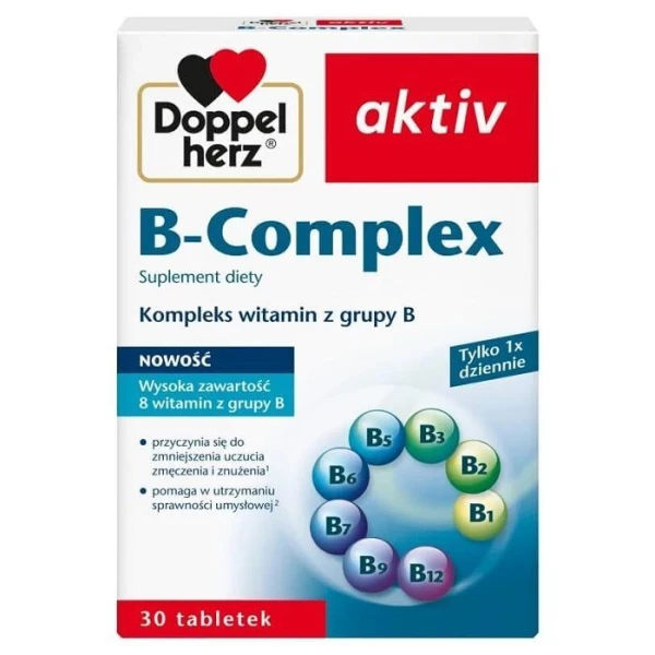 Doppelherz Aktiv, B-Complex, 30 tabletek