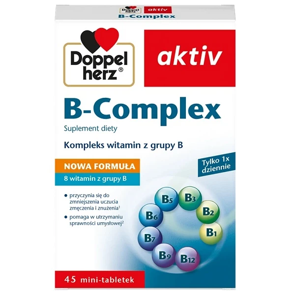 Doppelherz Aktiv, B-Complex, 45 mini tabletek