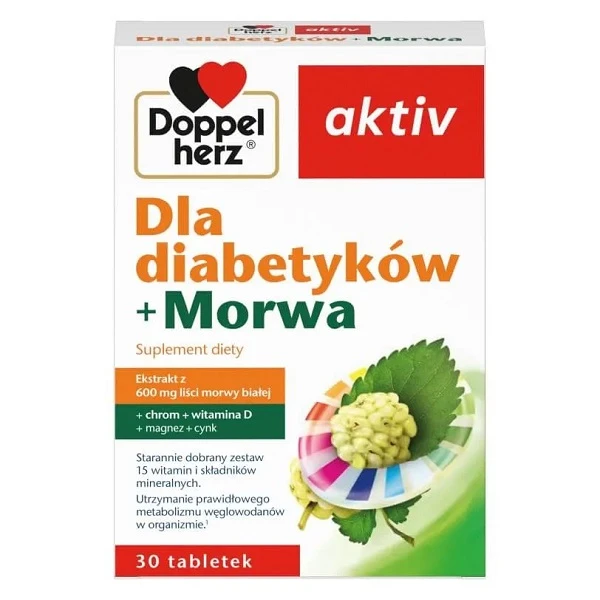 Doppelherz aktiv Dla diabetykow + Morwa * 30 tabletek