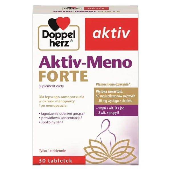 Doppelherz Aktiv, Aktiv-Meno Forte, 30 tabletek