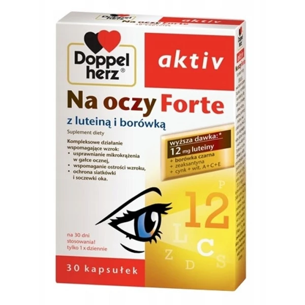 Doppelherz Aktiv, Na oczy Forte, 30 kapsułek