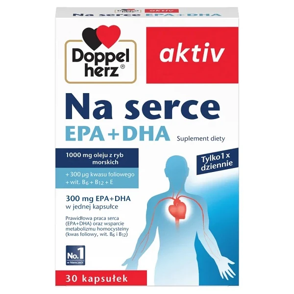 Doppelherz Aktiv, Na serce EPA + DHA, 30 kapsułek