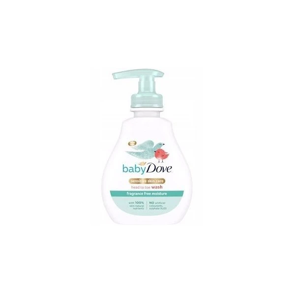 Dove Baby, Sensitive Moisture, emulsja do mycia ciała i włosów, dla dzieci i niemowląt od urodzenia, bezzapachowa, 200ml