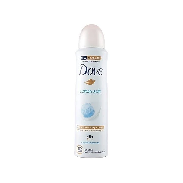 Dove Dove Cotton Soft, antyperspirant w sprayu, biała lilia i frezja, 150ml — Inhaltsstoffe und Bewertung