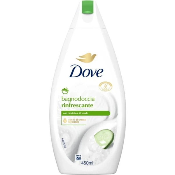 Dove, odświeżający żel pod prysznic i do kąpieli, ogórek i zielona herbata, 450ml
