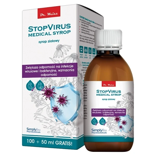 Dr. Weiss, StopVirus Medical, syrop ziołowy, 150ml