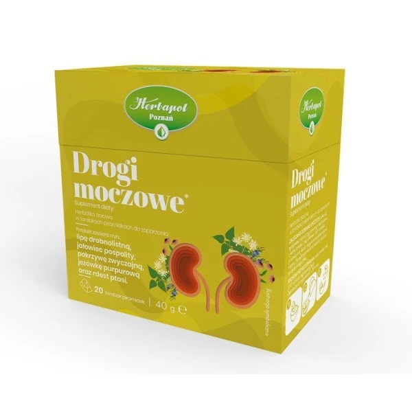 [DATA - 2026-09-30] Drogi Moczowe, herbatka ziołowa w torebkach piramidkach, 20 torebek