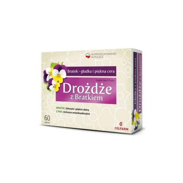 Drożdże z bratkiem, 60 tabletek