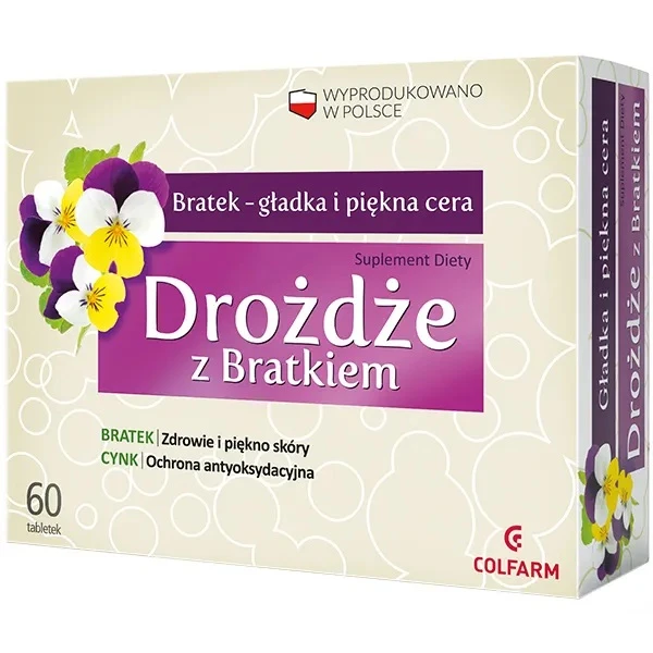Drożdże z bratkiem, 60 tabletek