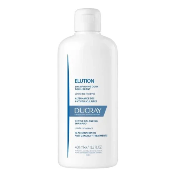 Ducray Elution, delikatny szampon przywracający równowagę skórze głowy, 400ml