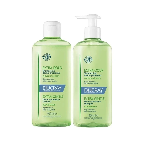 Ducray Extra Doux, ochronny szampon dermatologiczny, 2x400ml